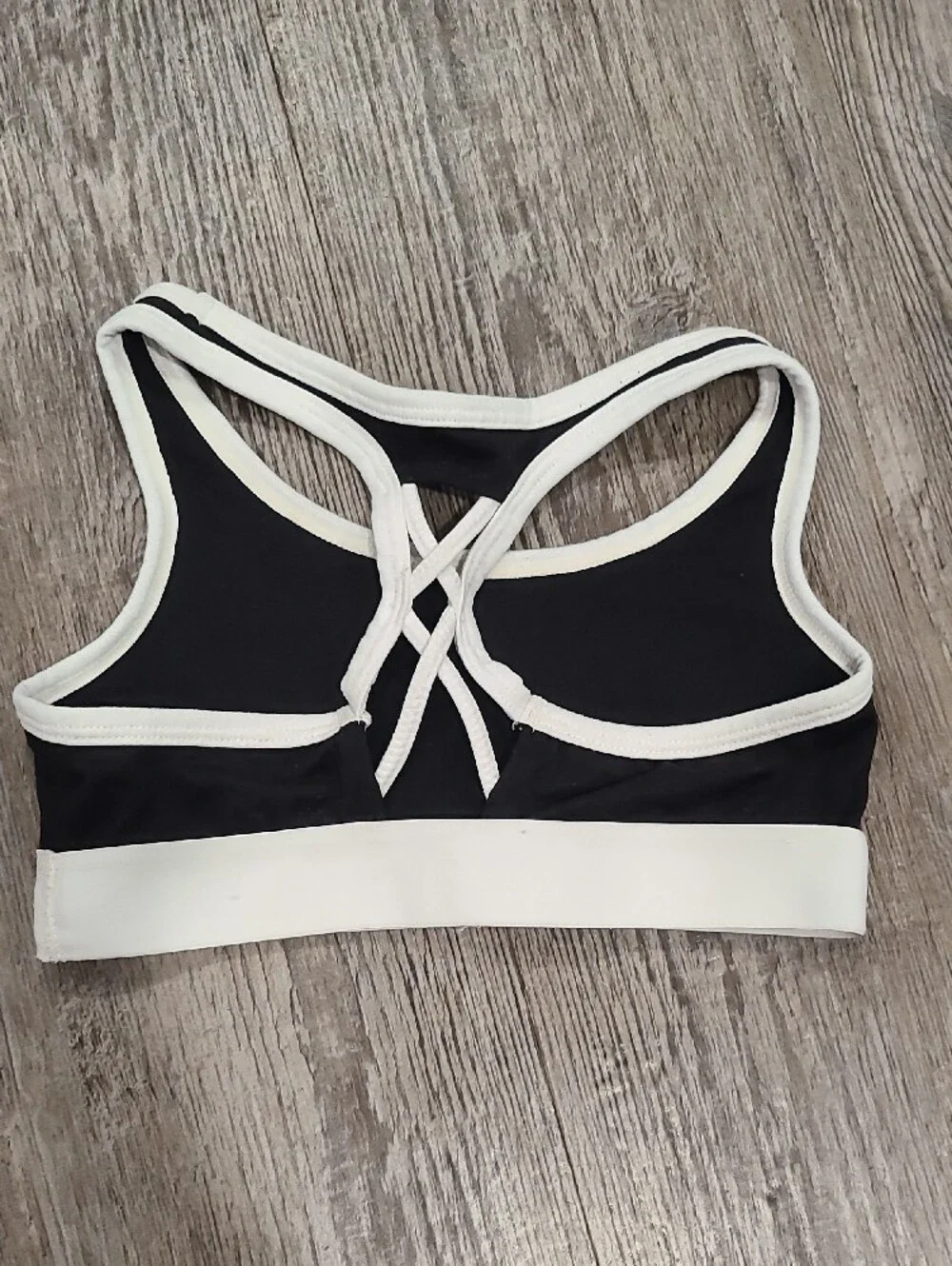 Justice Black and White Sports Bra Size 26